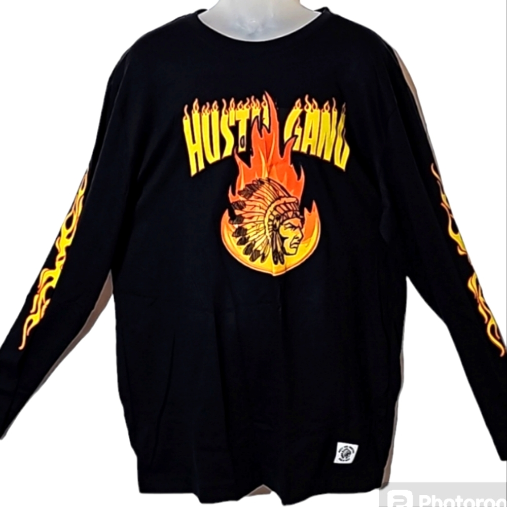 🆕️Hustle Gang "That Fire" Longsleeve Shirt. Men's Big & Tall Size: 3XL.